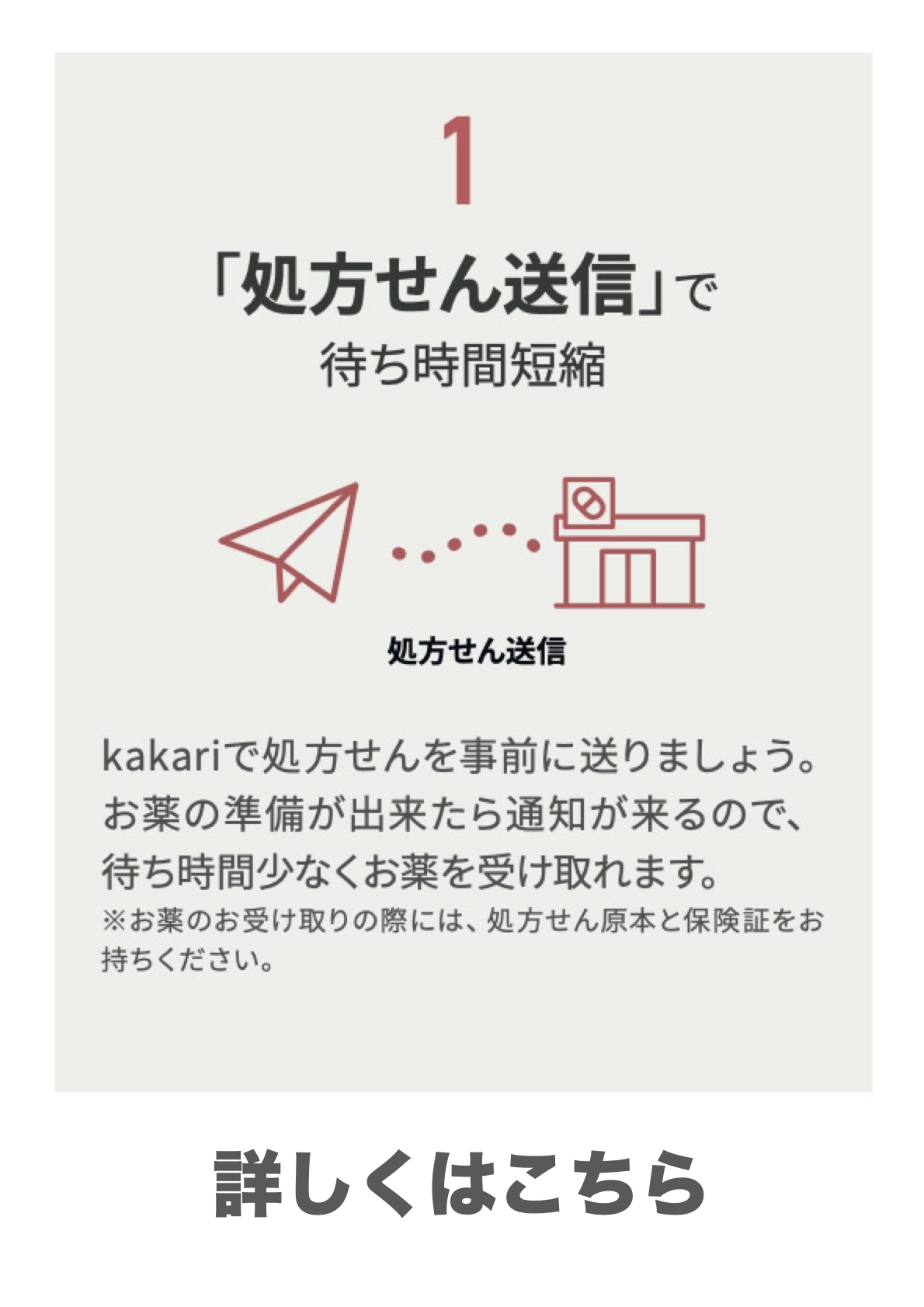 処方せん送信&お薬手帳アプリ(Kakari)の機能1