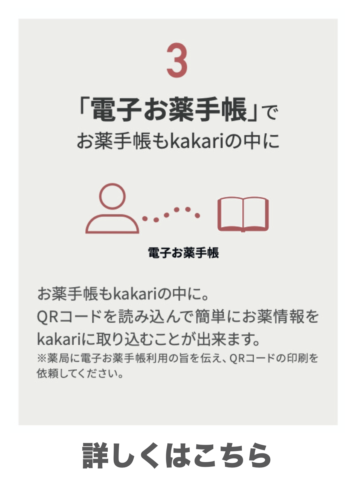処方せん送信&お薬手帳アプリ(Kakari)の機能3